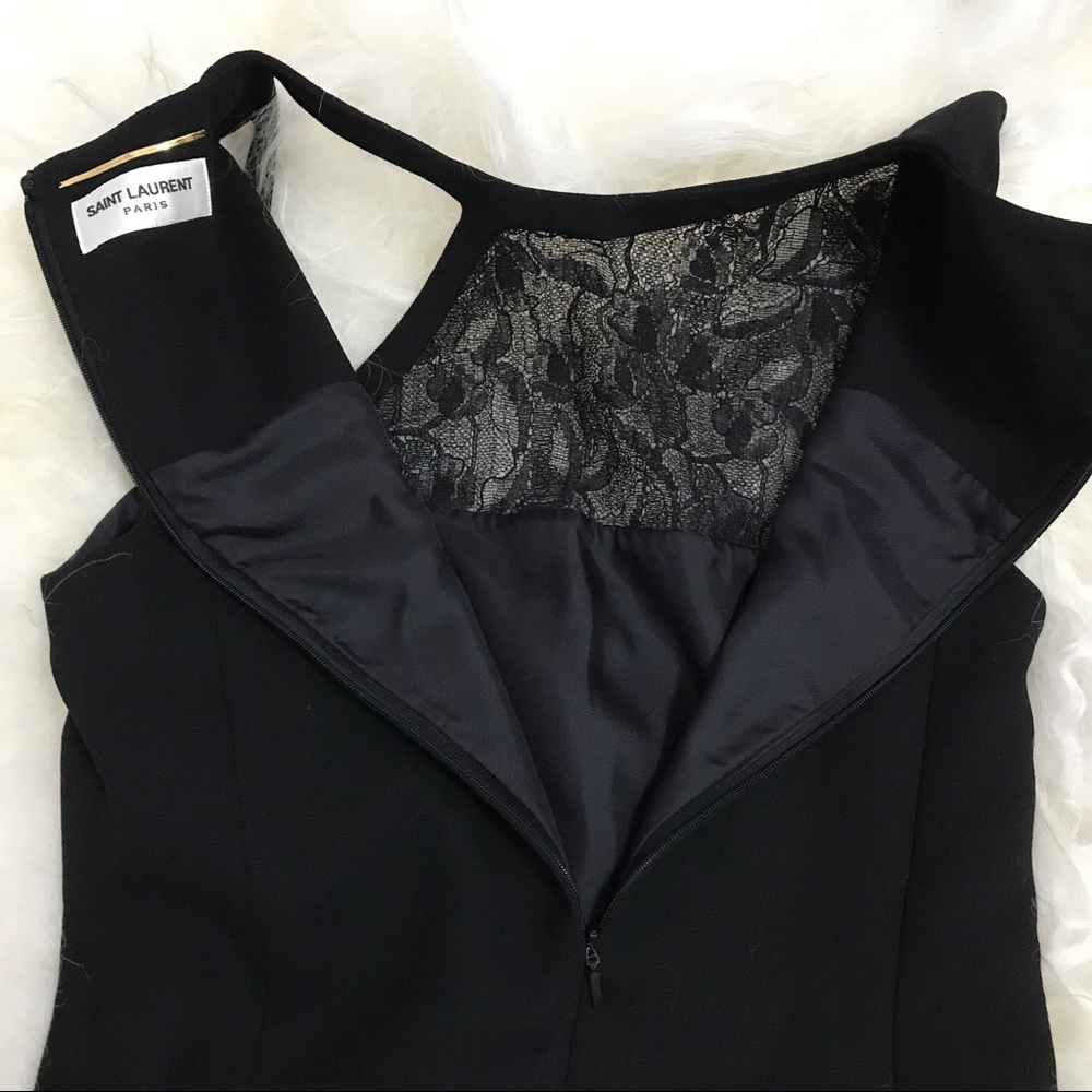 Black Saint Laurent dress with lace - Picture 6 of 6